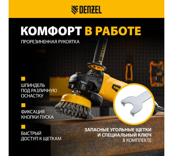 Угловая шлифовальная машина DENZEL AG150-1500 26910