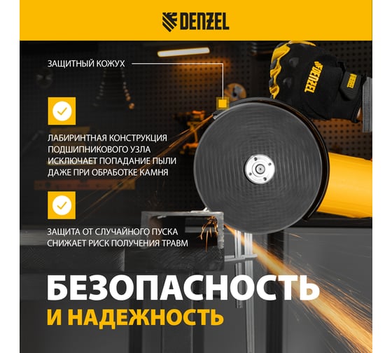Угловая шлифовальная машина DENZEL AG180-2000 26912