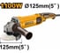 Угловая шлифовальная машина INGCO INDUSTRIAL 1100 AG110038 2