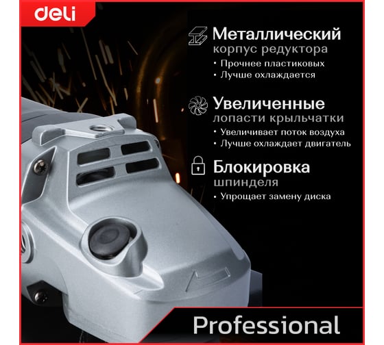 Профессиональная угловая шлифмашина болгарка DELI DE-JM230-2E 142594
