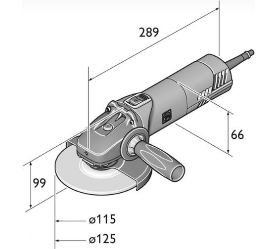 Компактная угловая шлифовальная машина Fein WSG 12-125 P 72217560000