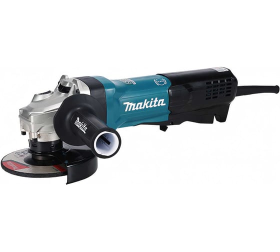 Шлифовальная угловая машина Makita 125 мм, 1900 Вт, 2800-11500 об, SJSII, AFT, тормоз, защита от непреднамеренного пуска, плавный пуск, поддержание оборотов под нагрузкой, широкая клавиша GA5093X01 1