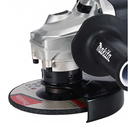Шлифовальная угловая машина Makita 125 мм, 1900 Вт, 2800-11500 об, SJSII, AFT, тормоз, защита от непреднамеренного пуска, плавный пуск, поддержание оборотов под нагрузкой, широкая клавиша GA5093X01