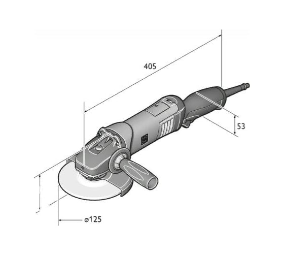 Компактная угловая шлифовальная машина Fein WSG 15-125 PRT 72219160000