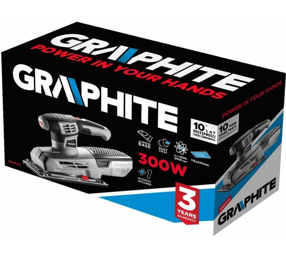 Вибрационная шлифовальная машина GRAPHITE 59G325