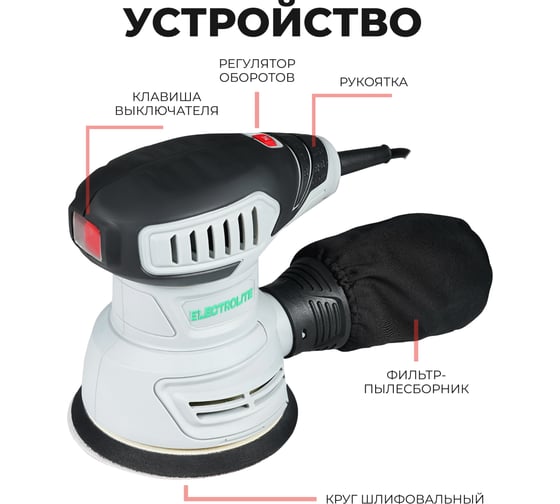 Плоскошлифовальная машина орбитальная Electrolite эшм 500 5531