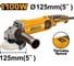 Угловая шлифовальная машина INGCO 1100 Вт, 125 мм INDUSTRIAL AG1100385 2