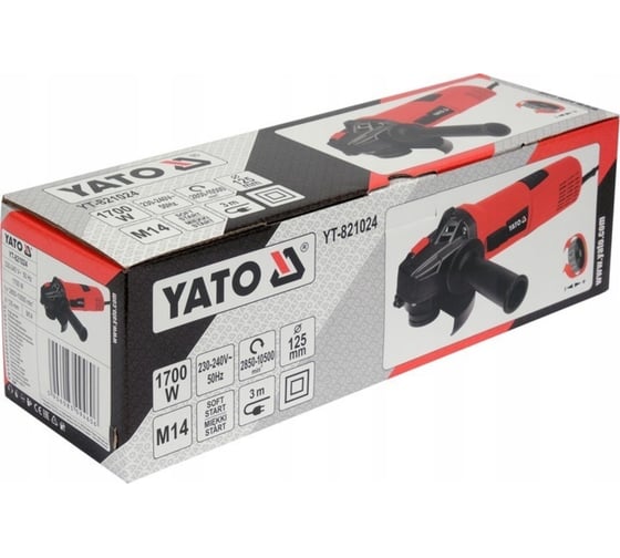 Углошлифовальная машина YATO 1700 Вт YT-821024