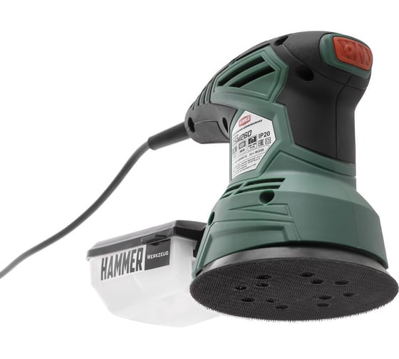 Орбитальная шлифовальная машина Hammer Flex 260 Вт, диаметр 125 мм, 6000-12000 об/мин OSM260