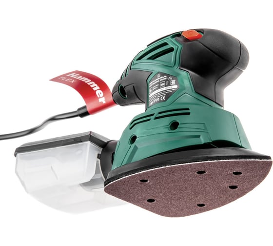Дельташлифовальная машинка Hammer Flex 135 Вт, 14000 об/мин, 140/140/80 мм DSM135