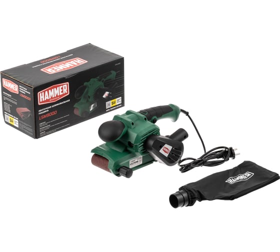Шлифовальная машинка ленточная HAMMER LSM900D 900Вт 290м/мин лента 457x75мм 840982