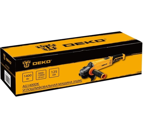 Углошлифовальная машина DEKO (УШМ) AG1400DK, 125 мм, 1400 Вт 083-1027