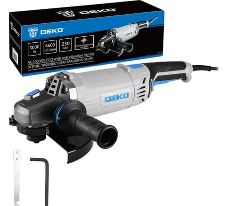 Углошлифовальная машина DEKO (УШМ) AG3000DK PRO, 230 мм, 3000 Вт 083-1032