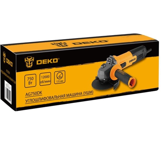 Углошлифовальная машина DEKO (УШМ) AG750DK, 125 мм, 750 Вт 083-1023
