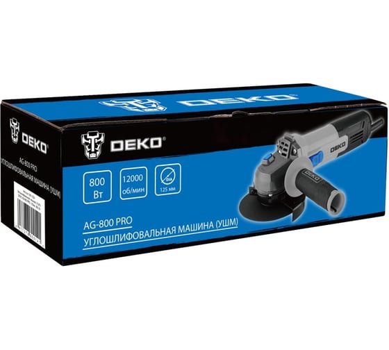 Углошлифовальная машина DEKO (УШМ) AG-800 PRO, 125 мм, 800 Вт 081-1024