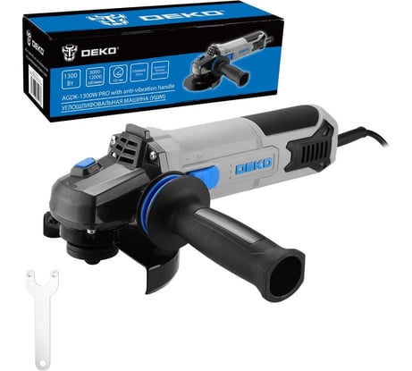 Углошлифовальная машина DEKO (УШМ) AGDK-1300W PRO, 125 мм, 1300 Вт 084-1079