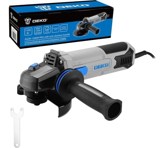 Углошлифовальная машина DEKO (УШМ) AGDK-1300W PRO, 125 мм, 1300 Вт 084-1079 1