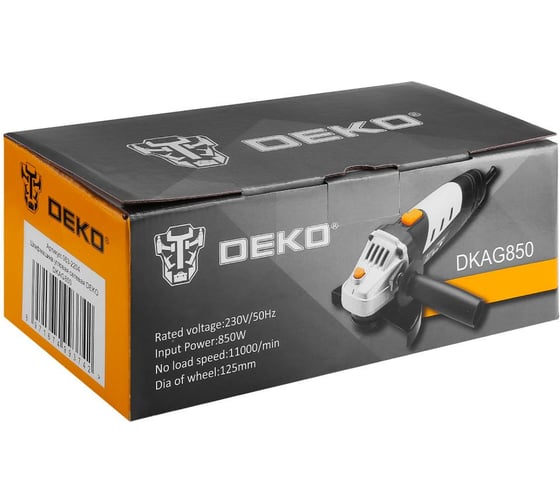 Угловая сетевая шлифмашина DEKO DKAG850063-2204 063-2204