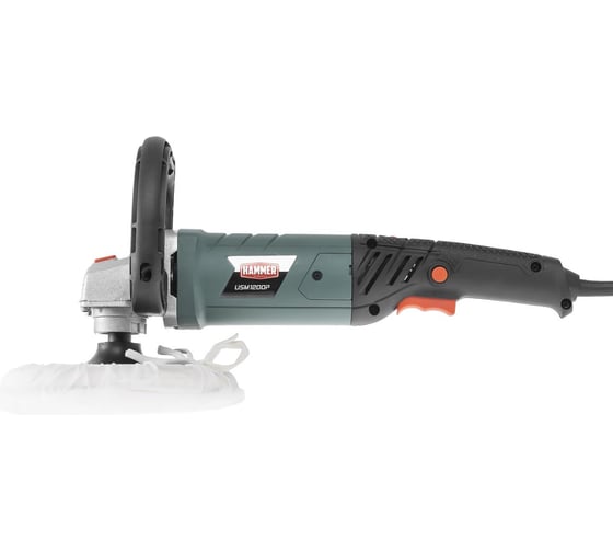 Шлифовальная угловая машина Hammer Flex 1200 Вт, 600-3500 об/мин, тарелка 180 мм USM1200P