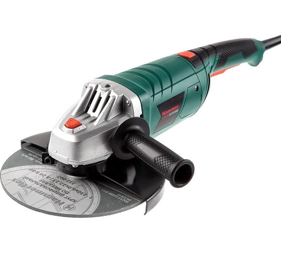 Угловая шлифовальная машина Hammer Flex 2400 Вт, 6500 об/мин, 230 мм, плавный пуск USM2400D 1