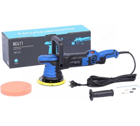 Полировальная машинка орбитальная NORDBERG диск 150 мм, 2000-4800 об/мин, ход эксц. 21 мм NE411-150