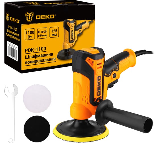 Шлифмашина полировальная сетевая DEKO PDK-1100, 125мм, 1100 Вт 085-1063 1