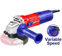 Угловая шлифовальная машина emtop Напряжение: 220-240 В ~ 50/60 Гц Входная мощность: 900 Вт Скорость холостого хода: 5000-12000 об /мин EAGRS09051