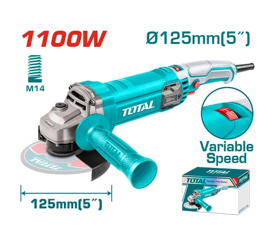 Угловая шлифовальная машина 125мм 1100Вт TOTAL TG110125565