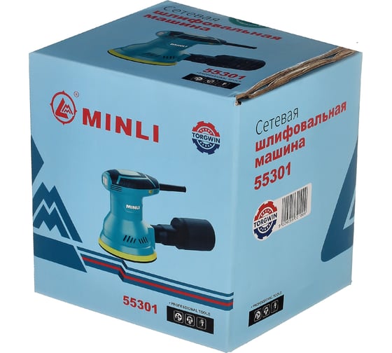 Эксцентриковая шлифмашина MINLI 125мм, 350Вт / 55301
