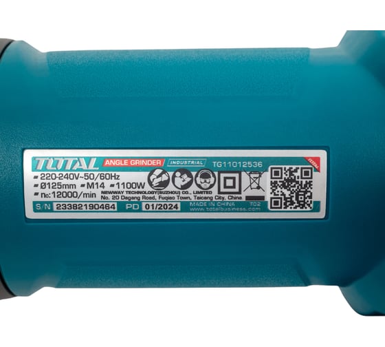 Угловая шлифовальная машина TOTAL TG11012536