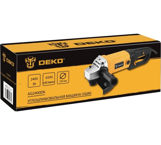 Углошлифовальная машина DEKO AG2400DK, 230мм, 2400 Вт 083-1030