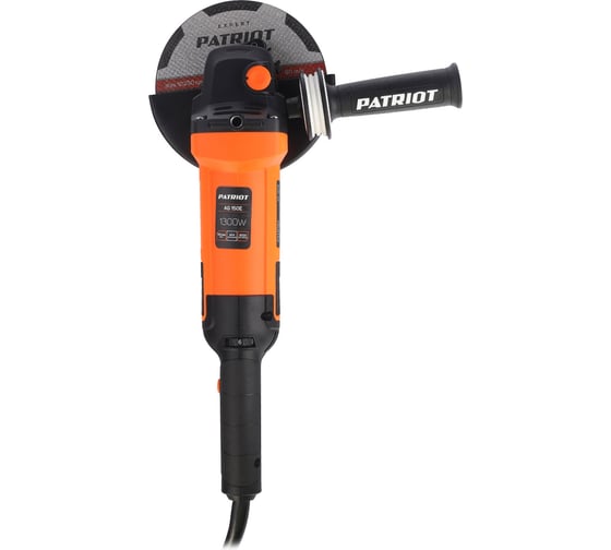 Машина углошлифовальная Patriot Expert AG 150E 1300Вт, диск 150мм, 3000-9000об/мин, регулировка скорости, поддержка оборотов, плавный пуск, защита от повторного вк 110301157