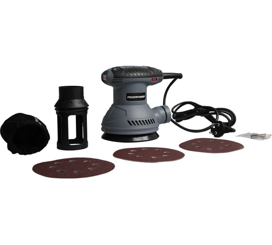 Эксцентриковая шлифовальная машина Profipower МШЭ-350 (до 14000 об/мин, диск 125 мм, кабель 2м, в коробке) E0273 1