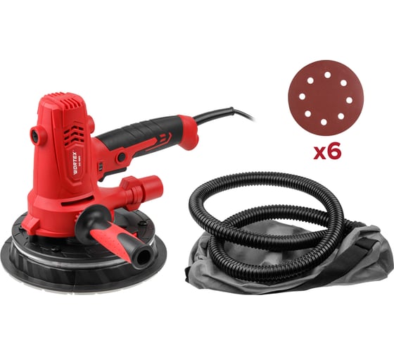 Шлифмашина для стен и потолков WORTEX DG 1885 в кор. 800 Вт, 180 мм, LED, 1200-2300 об/мин ЦИ-4626851852