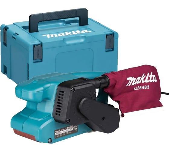 Машина шлифовальная ленточная Makita 650Вт, 76х457мм, 75-270 об/мин, регулировка скорости Makpac 3 9911J
