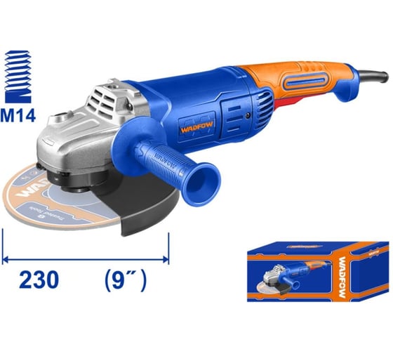 Угловая шлифовальная машина WADFOW 2400 Вт, 230 мм 2 WAG852401