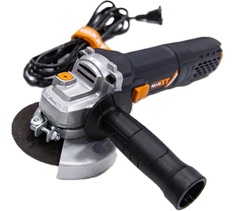 Угловая шлифовальная машина REXXTOOL MaxXT с регулятором оборотов, 1700Вт, 125мм, комплект расходных абразивных материалов RXT-MXT1700-125
