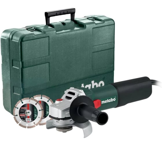 Угловая шлифмашина Metabo WEQ 1400-125, 1400 Вт, 125 мм, 11500 об/мин, в кейсе 600347510