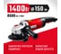 Угловая шлифовальная машина ЗУБР 150 мм, 1400 Вт УШМ-150-1405 2