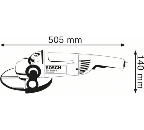 Угловая шлифмашина Bosch GWS 26-230 H 0601856100