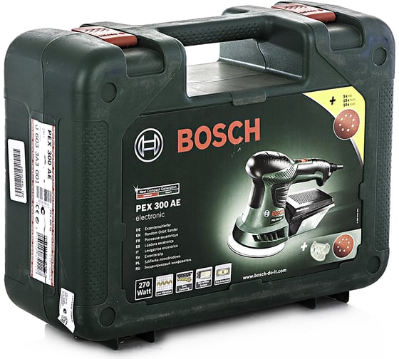 Эксцентриковая шлифмашина Bosch PEX 300 AE + 25 шлифлистов 0.603.3A3.001