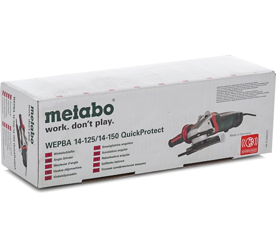 Угловая шлифмашина Metabo WEPBA 14-125 QuickProtect 600166000