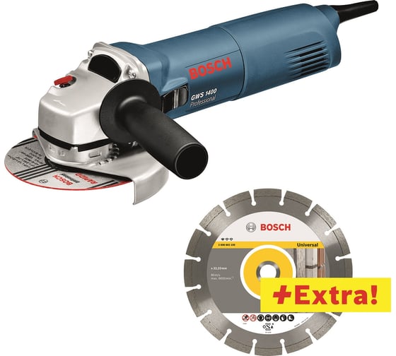 Угловая шлифмашина Bosch GWS 1400 + алмазный диск в подарок 0.601.824.900 1