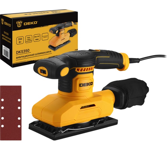 Вибрационная шлифмашина DEKO DKS350, с регулировкой оборотов 063-4339 1