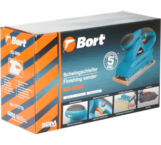 Вибрационная шлифовальная машина BORT BS-300N 93727703