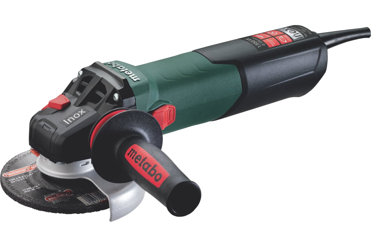 Угловая шлифмашина Metabo WEV 15-125 Quick Inox 600572000 - выгодная цена,  отзывы, характеристики, 1 видео, фото - купить в Москве и РФ