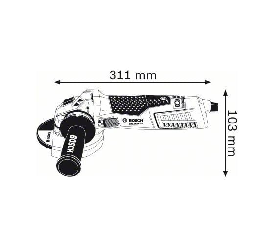 Углошлифмашина Bosch GWS 15-125 CIX 0.601.795.102
