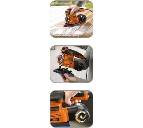 Многоцелевая универсальная шлифмашина Black+Decker Autoselect Cyclonic KA280K