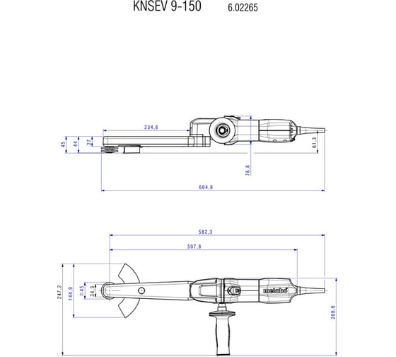 Шлифователь швов Metabo KNSE 9-150 Set 602265500