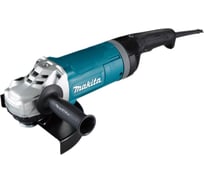 Угловая шлифовальная машина Makita 230 мм, 2700 Вт, 6600 об/мин, плавный пуск, антивиб. рук., антирестарт, расцепляющая муфта, тормоз двигателя, 6.5 кг GA9080X1